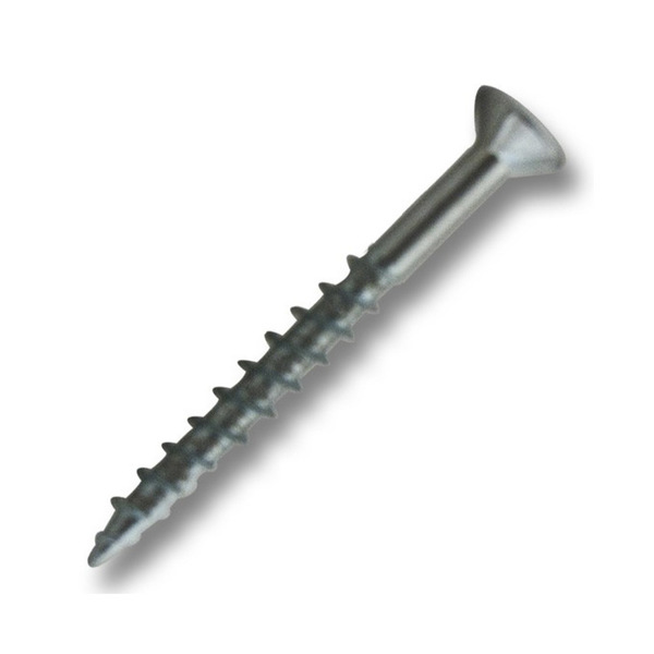 Csh Wood Screw, #8, 1-1/8 in, Zinc Plated Stainless Steel Flat Head Square Drive, 10000 PK 0.FSC08118ZN17